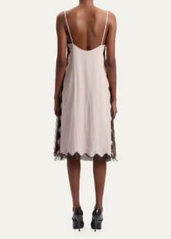 16ARLINGTONLaura Silk Midi Slip Dress