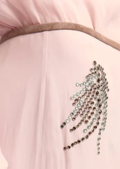 16ARLINGTONLiri Embellished Silk Midi Skirt