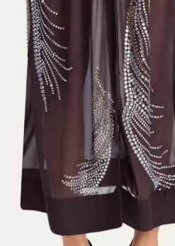 16ARLINGTONSilas Embellished Feather Midi Dress