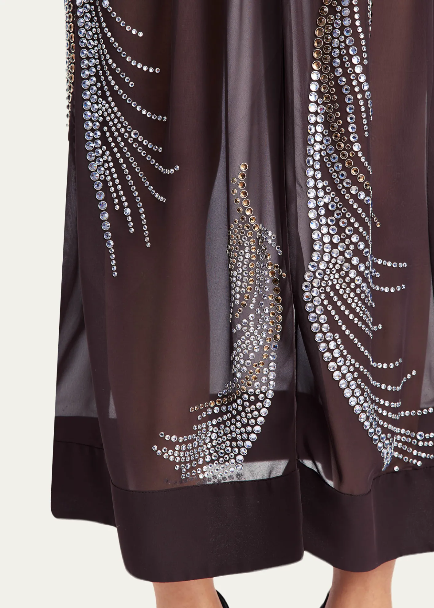 16ARLINGTONSilas Embellished Feather Midi Dress