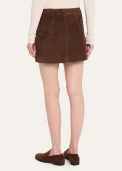 ArmaMelody A-Line Suede Mini Skirt