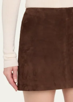 ArmaMelody A-Line Suede Mini Skirt