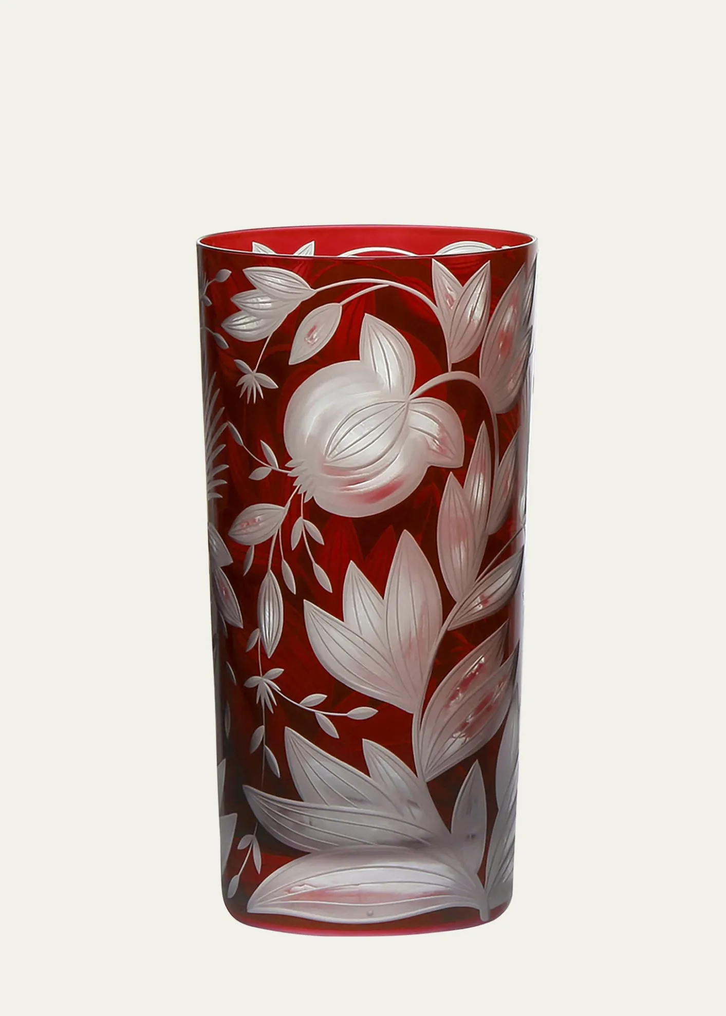 ArtelVerdure Red Crystal Highball Glass, 17.5 oz.