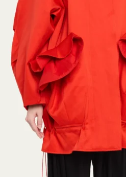 ASHLYNChandra Ruffled Cocoon Coat