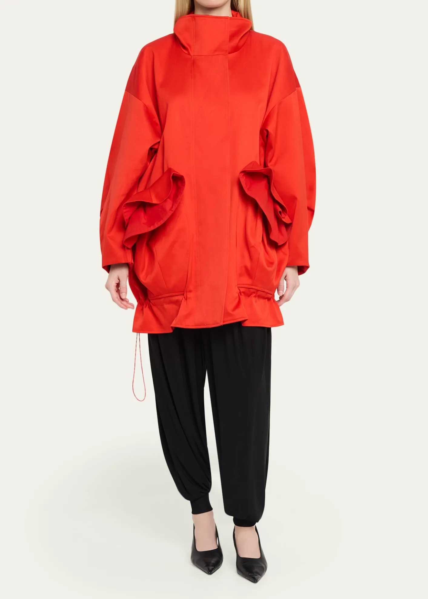 ASHLYNChandra Ruffled Cocoon Coat