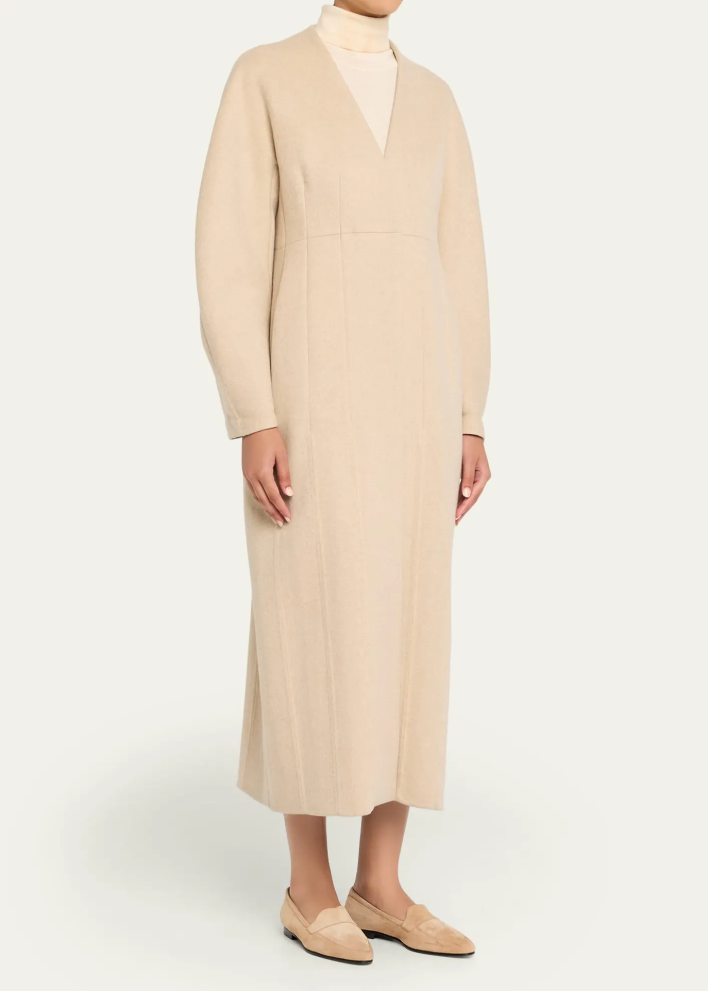 ASHLYNElia Barrel-Sleeve Cashmere Coat