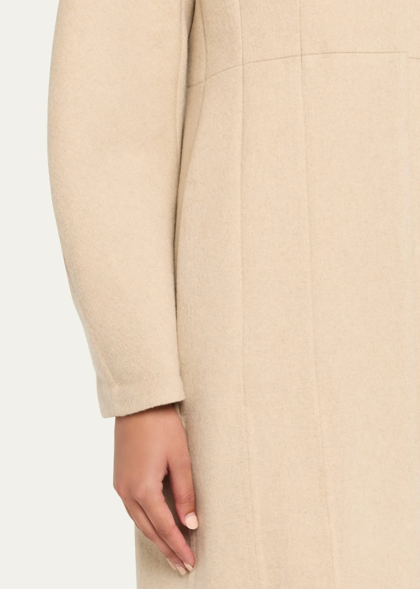 ASHLYNElia Barrel-Sleeve Cashmere Coat