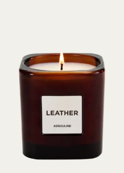 AssoulineLeather Candle, 8 oz.