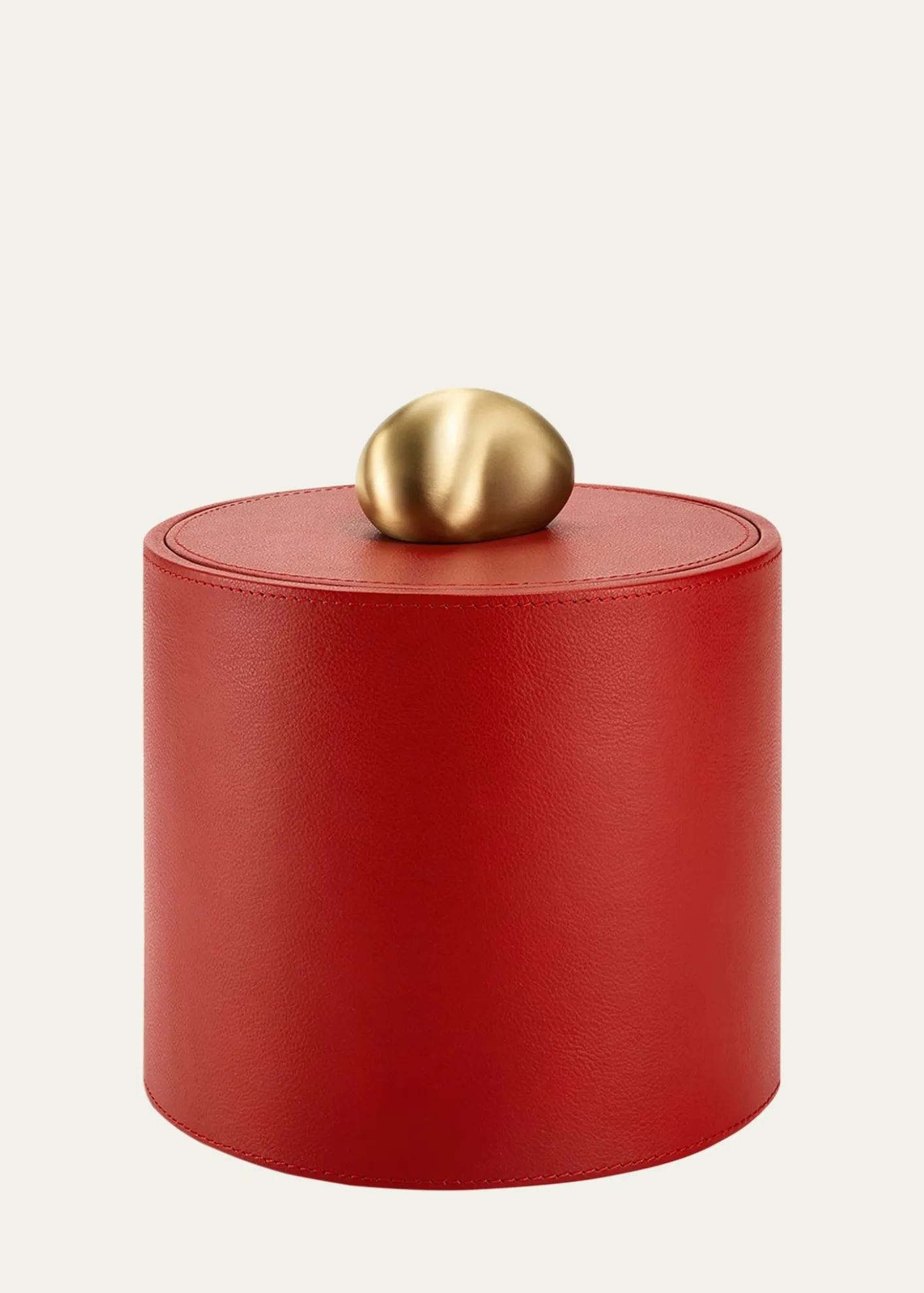 AssoulinePebble Tall Leather Trinket Box