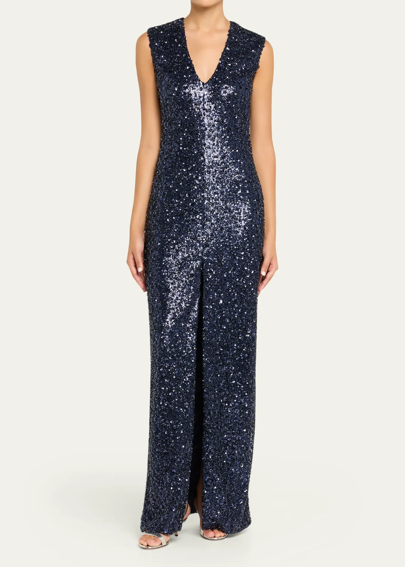 Atelier Prabal GurungEva Sequined Sleeveless Column Gown