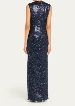 Atelier Prabal GurungEva Sequined Sleeveless Column Gown