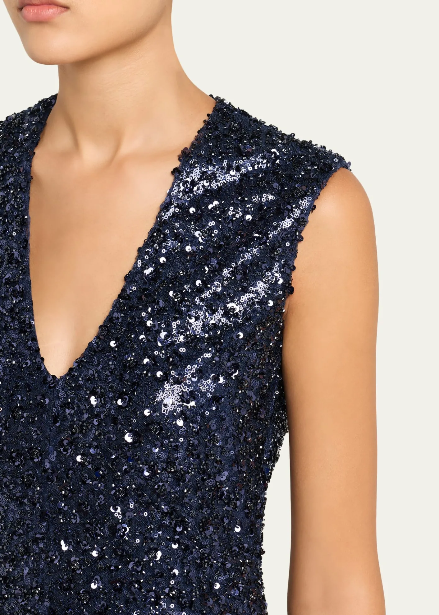 Atelier Prabal GurungEva Sequined Sleeveless Column Gown