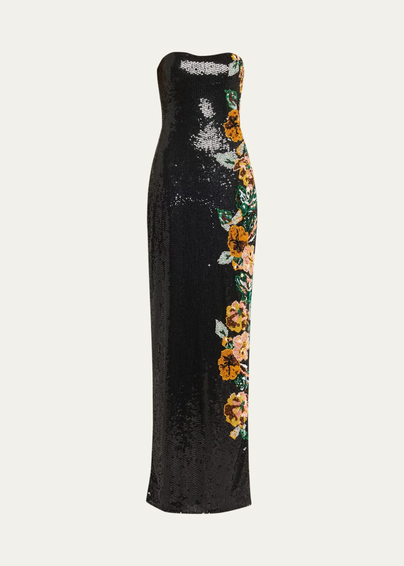 Atelier Prabal GurungShalom Strapless Floral Sequined Gown