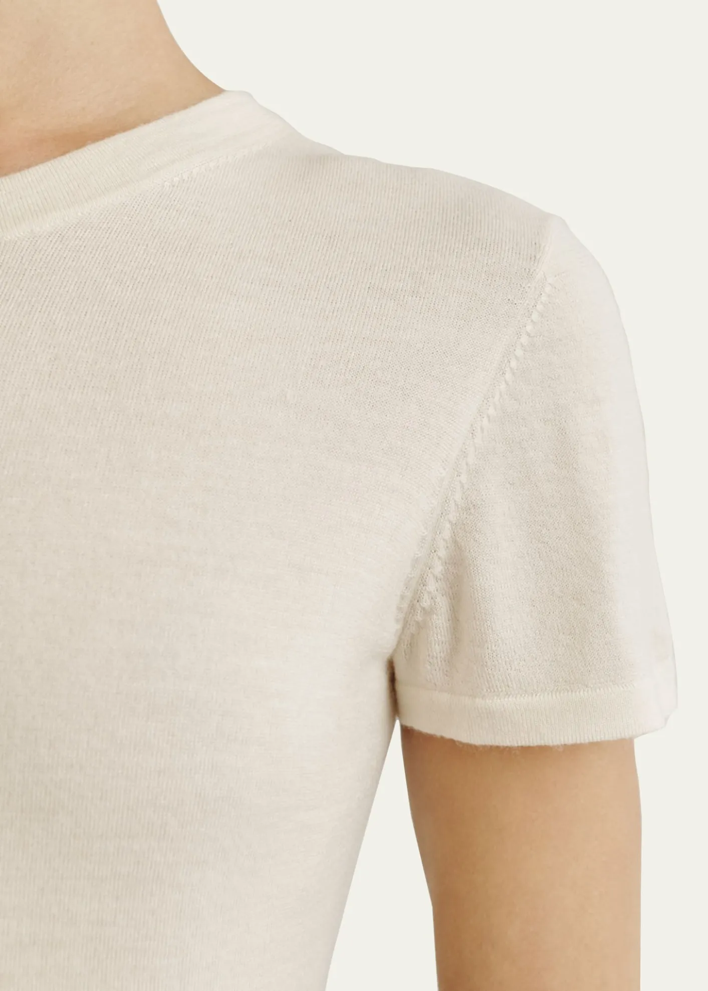 AtterseeCashmere-Silk Short-Sleeve Tee