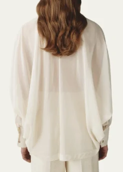 AtterseeSheer Cotton Voile Oversized Utility Shirt