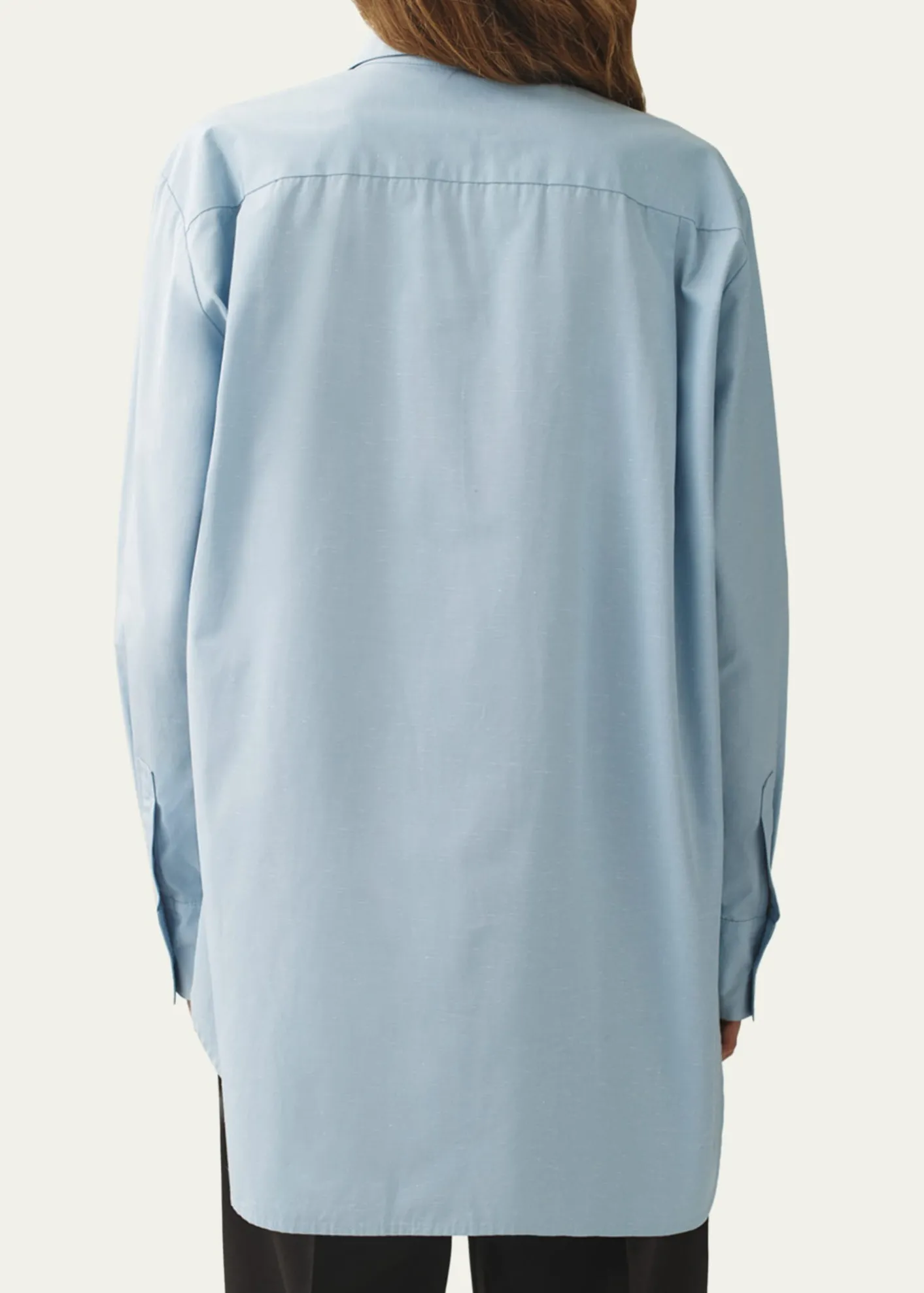 AtterseeSlub Cotton Poplin Button-Down Cocoon Shirt