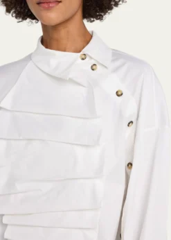 A.W.A.K.E. MODELong-Sleeve Poplin Bib Top