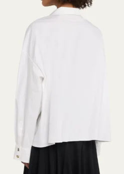 A.W.A.K.E. MODELong-Sleeve Poplin Bib Top