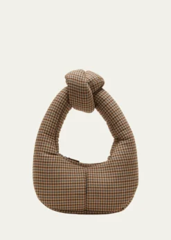 A.W.A.K.E. MODEMia Gingham Knot Top-Handle Bag
