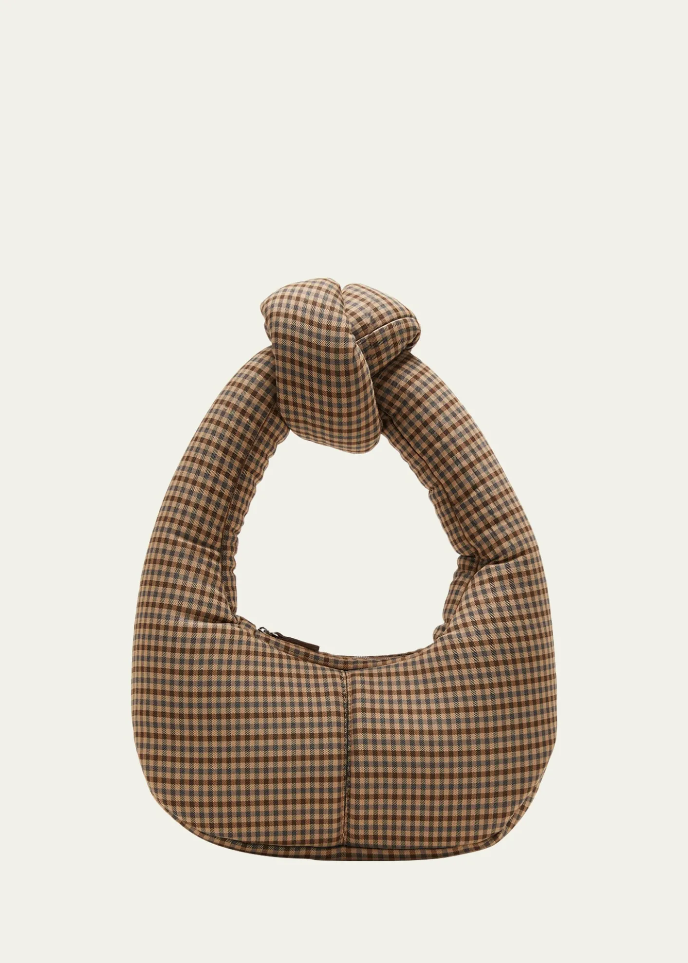 A.W.A.K.E. MODEMia Gingham Knot Top-Handle Bag