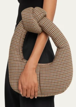 A.W.A.K.E. MODEMia Gingham Knot Top-Handle Bag