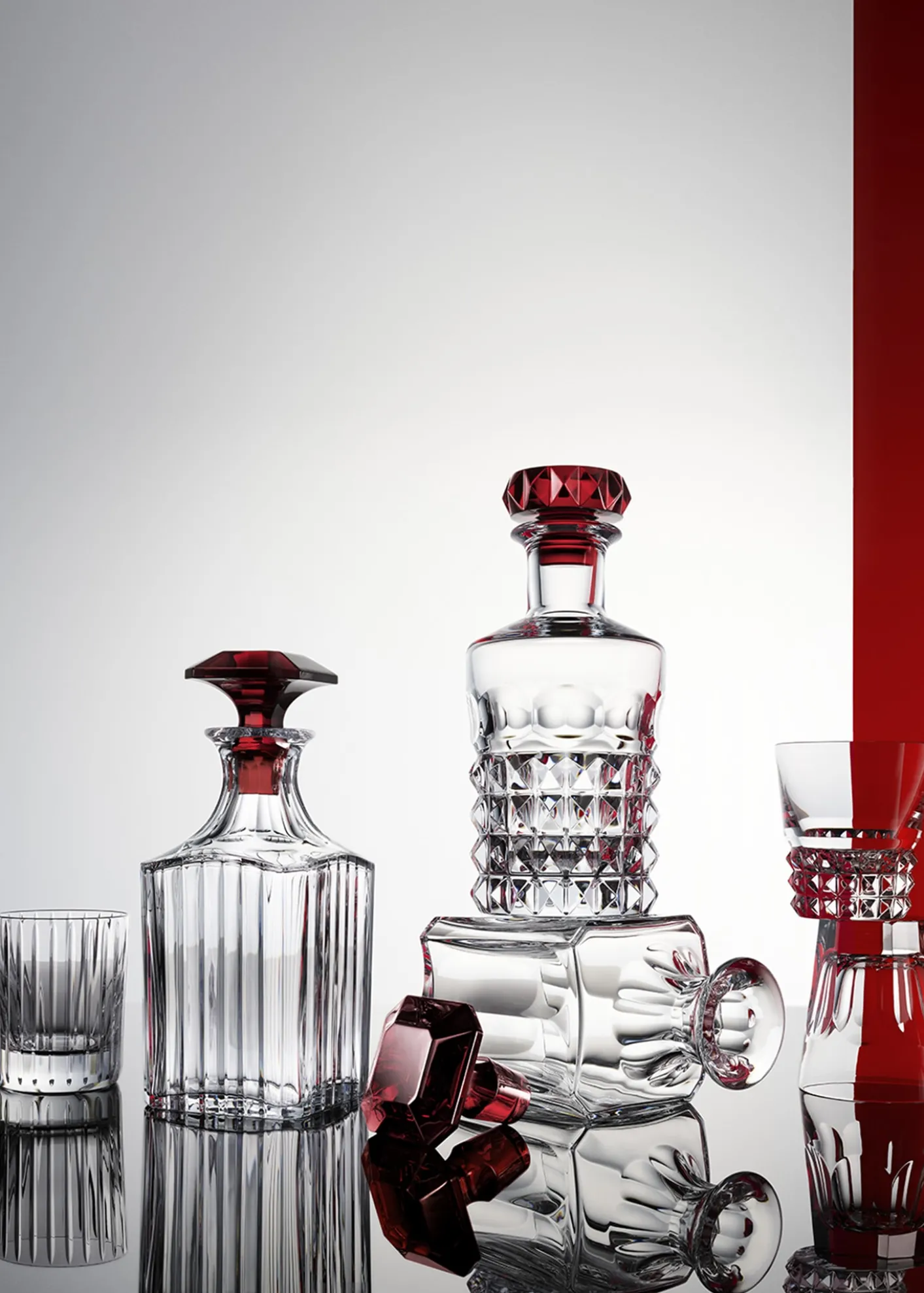 BaccaratHarmonie Red Crystal Whiskey Decanter, 30 oz.