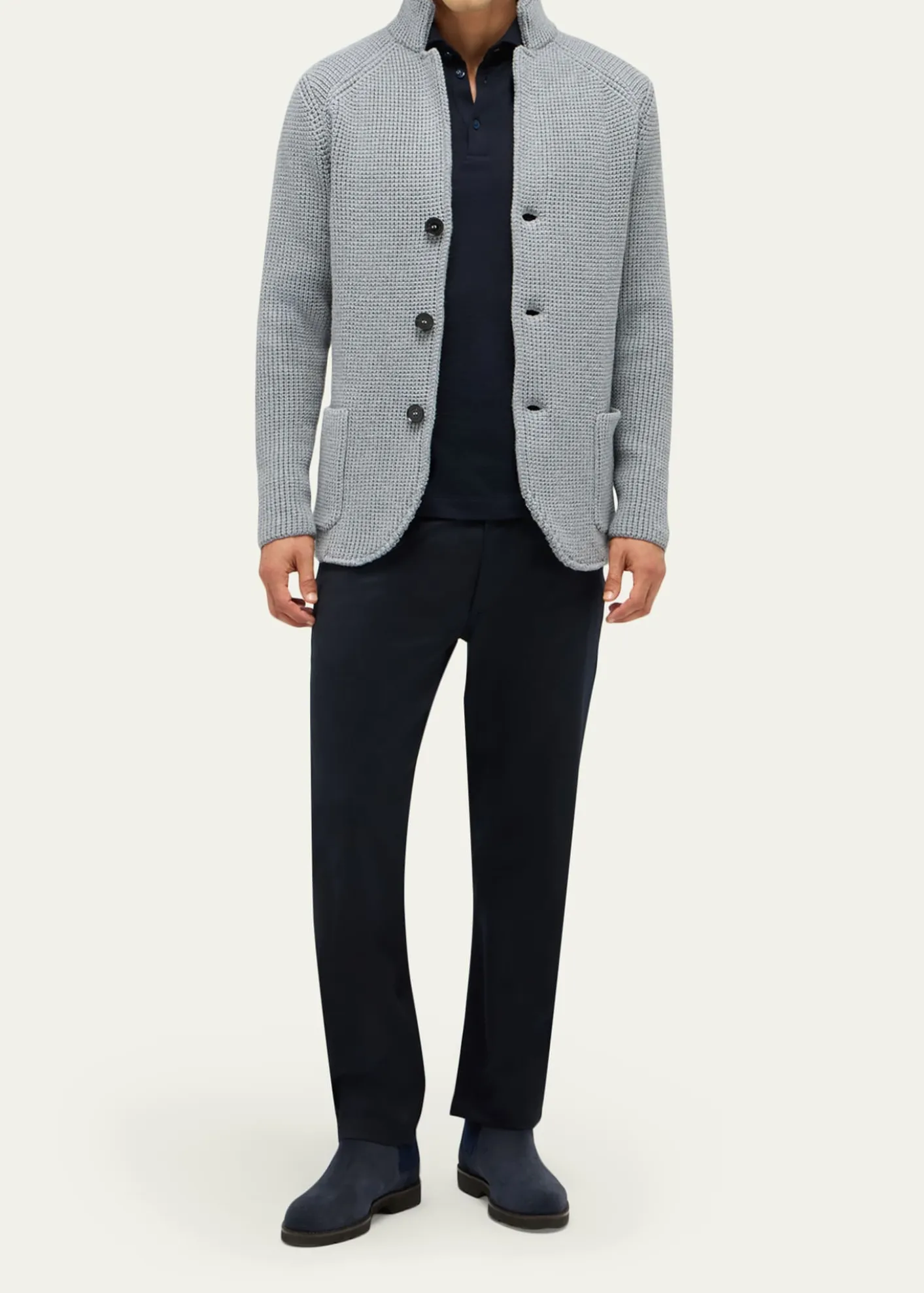 BaldassariMen's Brenta Slim Wool Knit Swacket