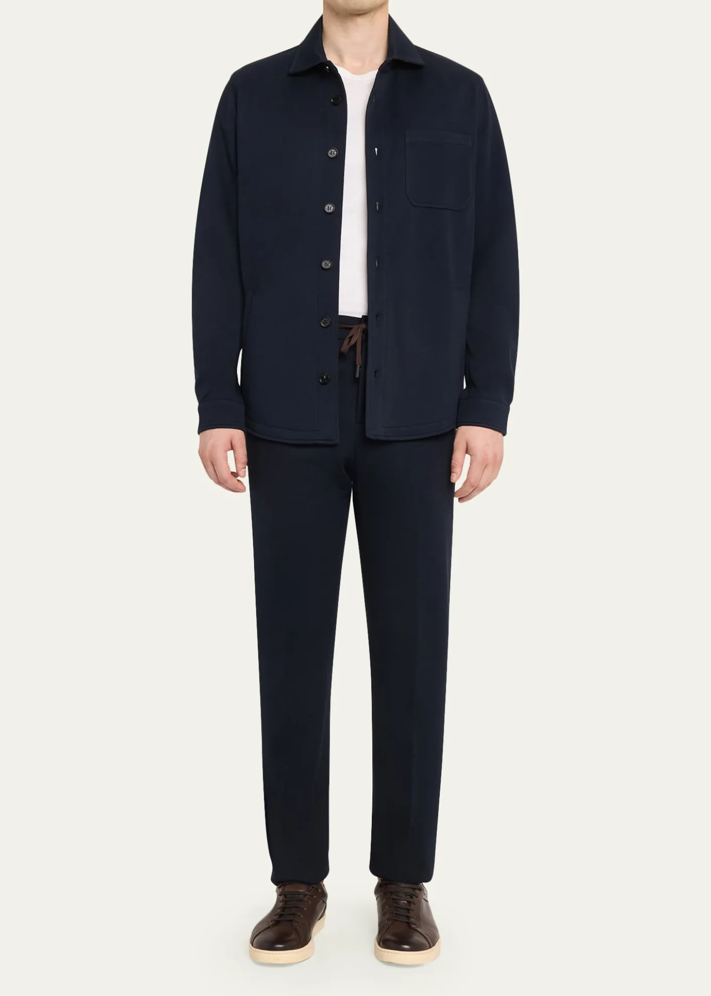 BaldassariMen's Jersey Straight-Leg Drawstring Pants