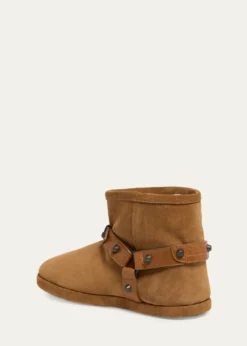 BalenciagaAlaska Soft Shearling-Lined Suede Ankle Booties