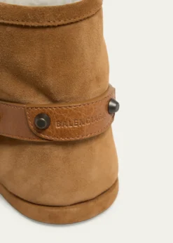 BalenciagaAlaska Soft Shearling-Lined Suede Ankle Booties