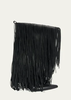 BalenciagaAvenue Fringe Leather Booties