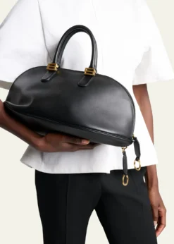 BalenciagaBolero Medium Leather Bowling Bag