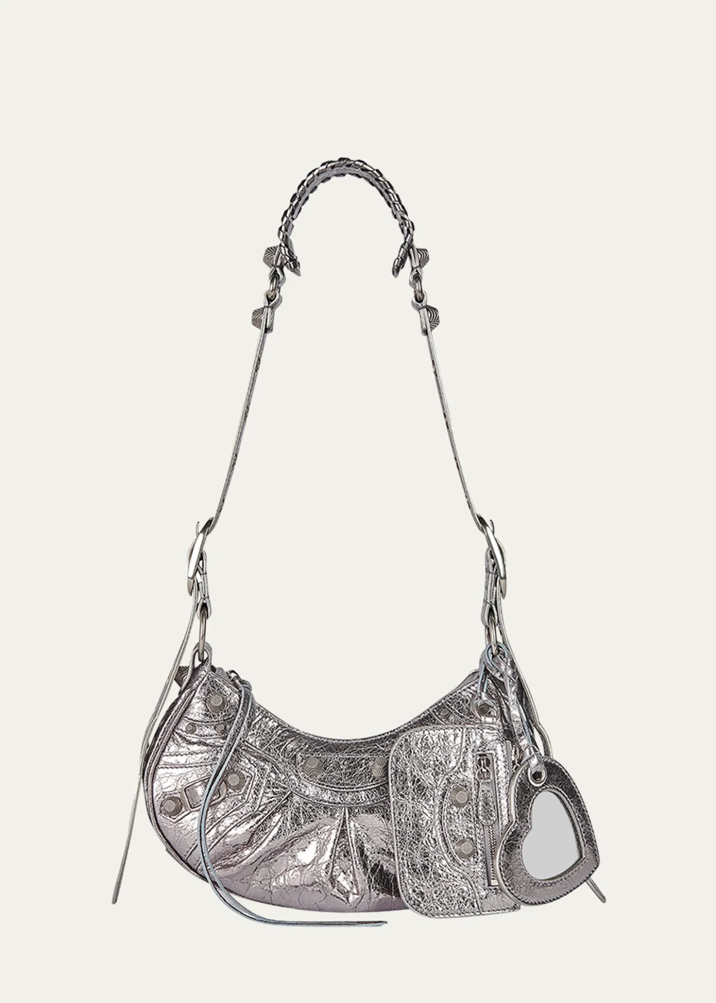 BalenciagaCagole XS Metallic Stud Hobo Shoulder Bag