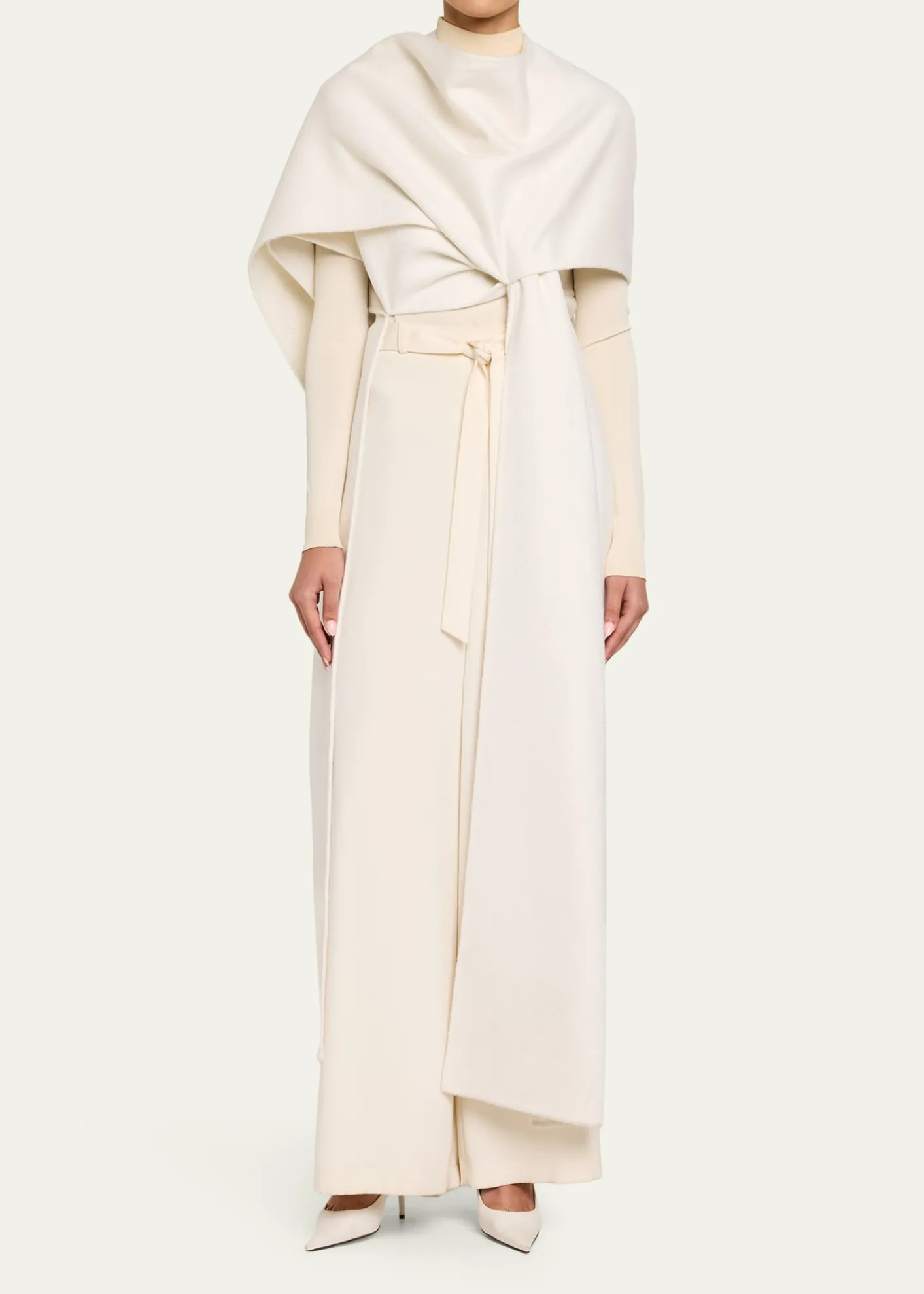 BalenciagaCashmere Scarf Coat