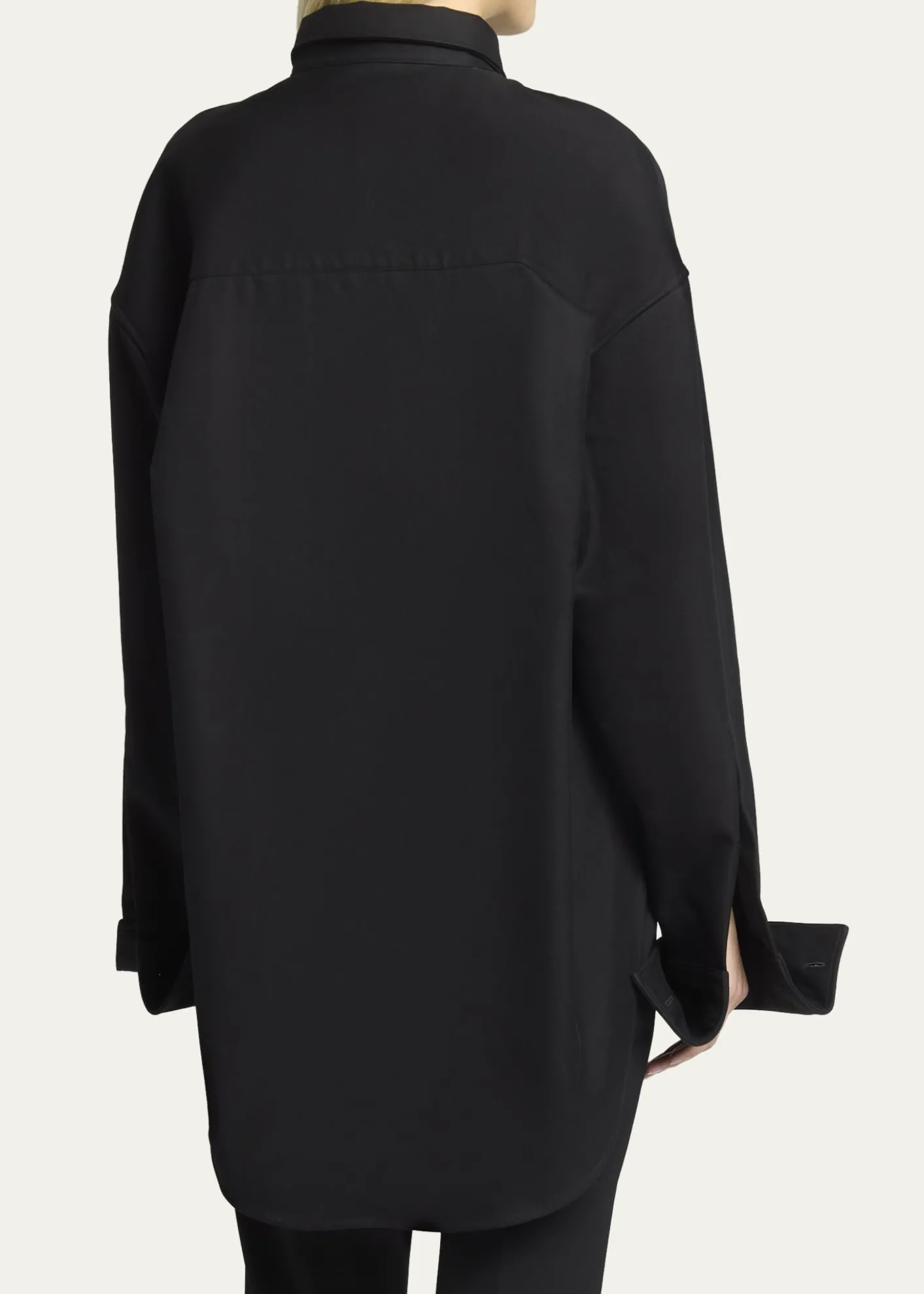 BalenciagaDouble Cotton Twill Cocoon Collared Shirt
