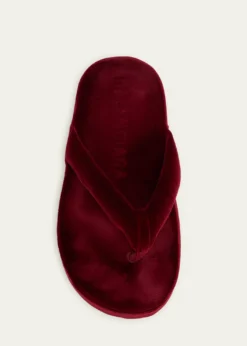 BalenciagaJet Lag Stretch Velvet Platform Thong Sandals