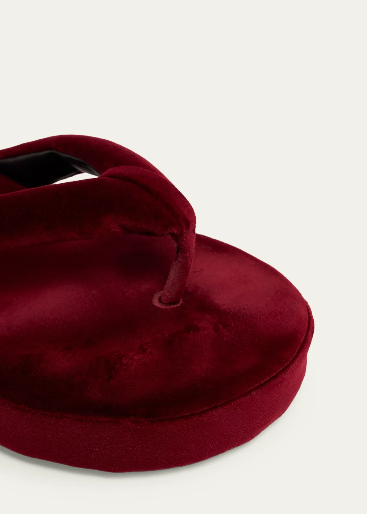 BalenciagaJet Lag Stretch Velvet Platform Thong Sandals