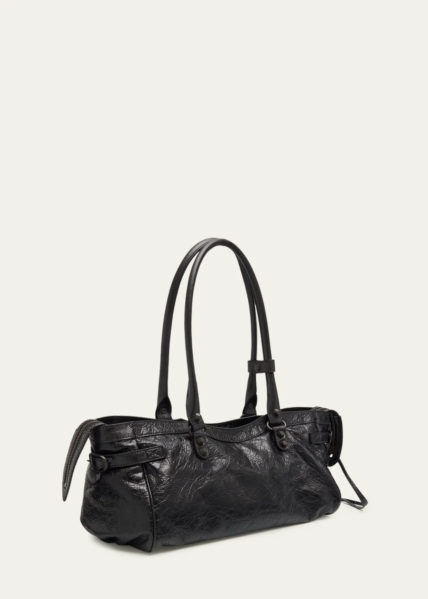 BalenciagaLe City East-West Shoulder Bag in Leather
