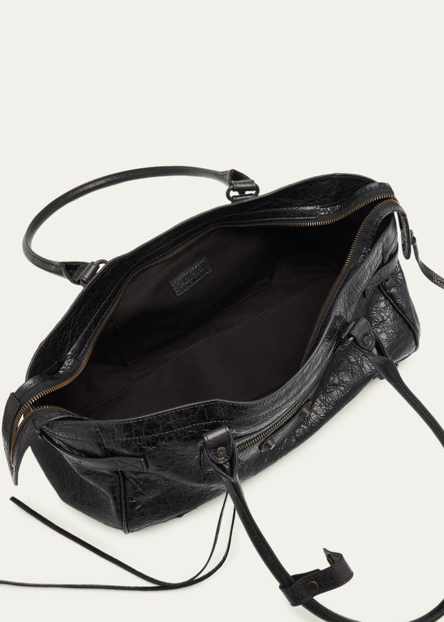 BalenciagaLe City East-West Shoulder Bag in Leather