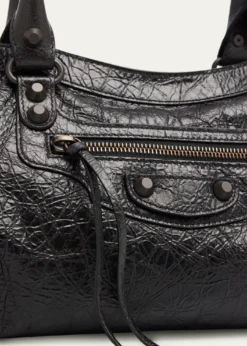 BalenciagaLe City East-West Shoulder Bag in Leather