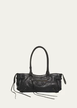 BalenciagaLe City East-West Shoulder Bag in Leather