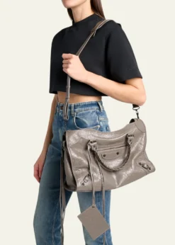 BalenciagaLe City Lambskin Leather Tote Bag