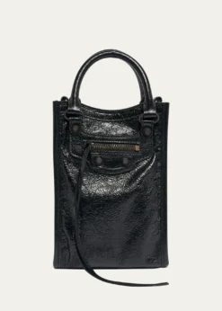 BalenciagaLe City Leather Tote Phone Holder