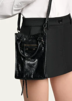 BalenciagaLe City Leather Tote Phone Holder