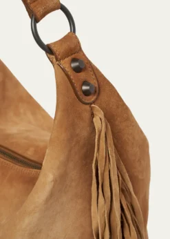 BalenciagaLe City Medium Fringed Suede Hobo Bag