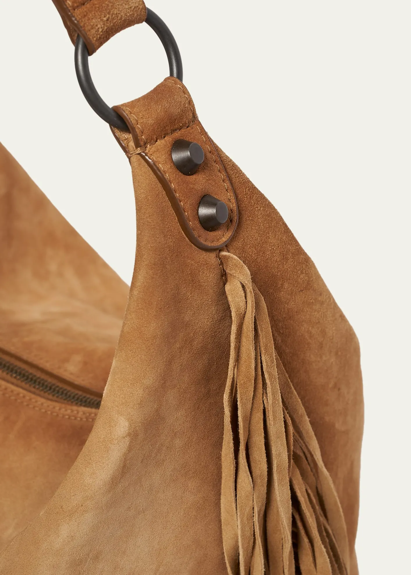 BalenciagaLe City Medium Fringed Suede Hobo Bag