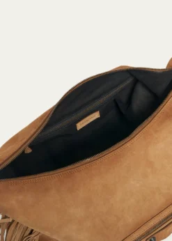 BalenciagaLe City Medium Fringed Suede Hobo Bag