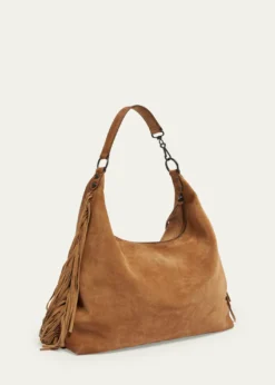 BalenciagaLe City Medium Fringed Suede Hobo Bag