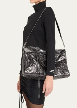 BalenciagaLe City Medium Metallic Leather Top-Handle Bag