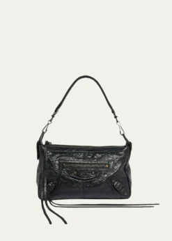 BalenciagaLe City Moto Mini Leather Shoulder Bag
